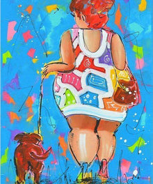 Dame mit Hündchen Diamond Painting