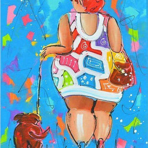Dame mit Hündchen Diamond Painting