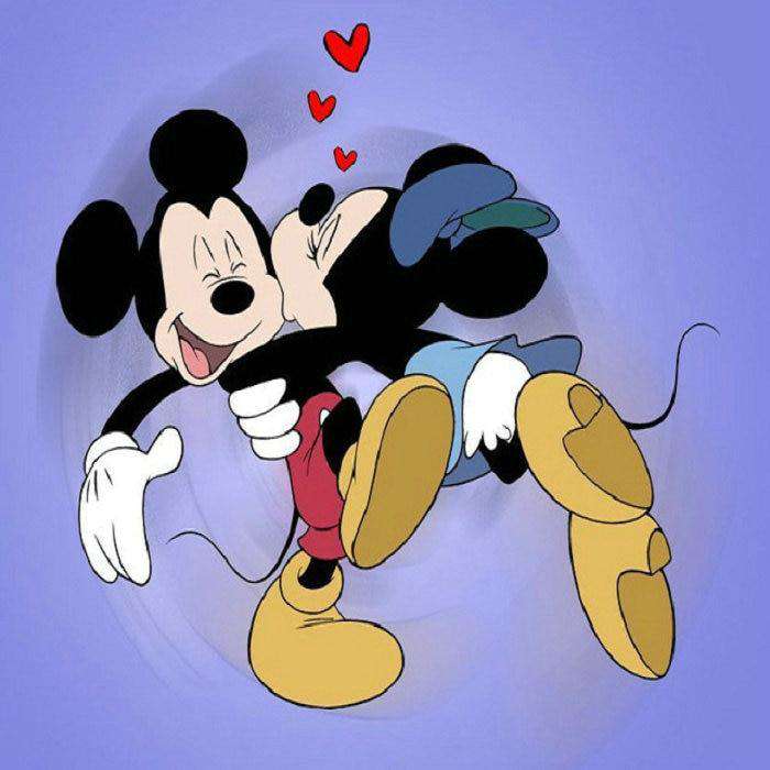 Minnie küsst Micky Maus Diamond Painting