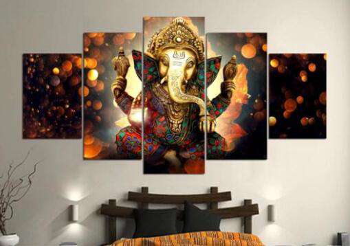 Ganesha Pentaptychon Diamond Painting