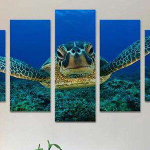 Schildkröte Pentaptychon Diamond Painting