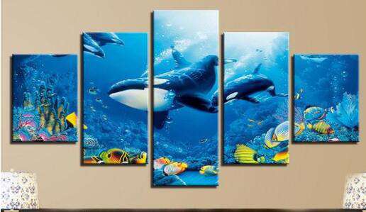 Orcas Pentaptychon Diamond Painting