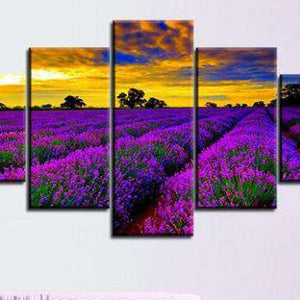 Lila Heidefeld Pentaptychon Diamond Painting