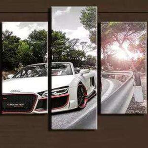 Sportwagen Pentaptychon Diamond Painting