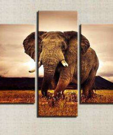 Elefant Pentaptychon Diamond Painting