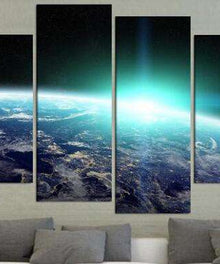 Erde Weltraum Quadriptychon Diamond Painting