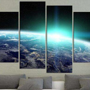 Erde Weltraum Quadriptychon Diamond Painting
