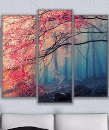 Farbenfroher Wald Pentaptychon Diamond Painting