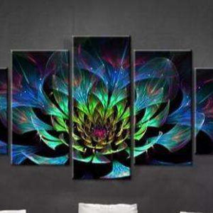 Geheimnisvolle Blume Pentaptychon Diamond Painting