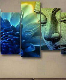Buddha Blauer Lotus 5-teilig Diamond Painting
