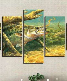 Unterwasserleben Pentaptychon Diamond Painting