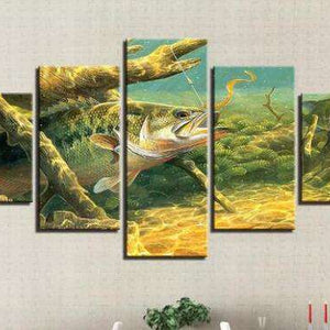 Unterwasserleben Pentaptychon Diamond Painting