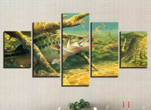 Unterwasserleben Pentaptychon Diamond Painting