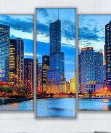 Städtische Skyline Pentaptychon Diamond Painting