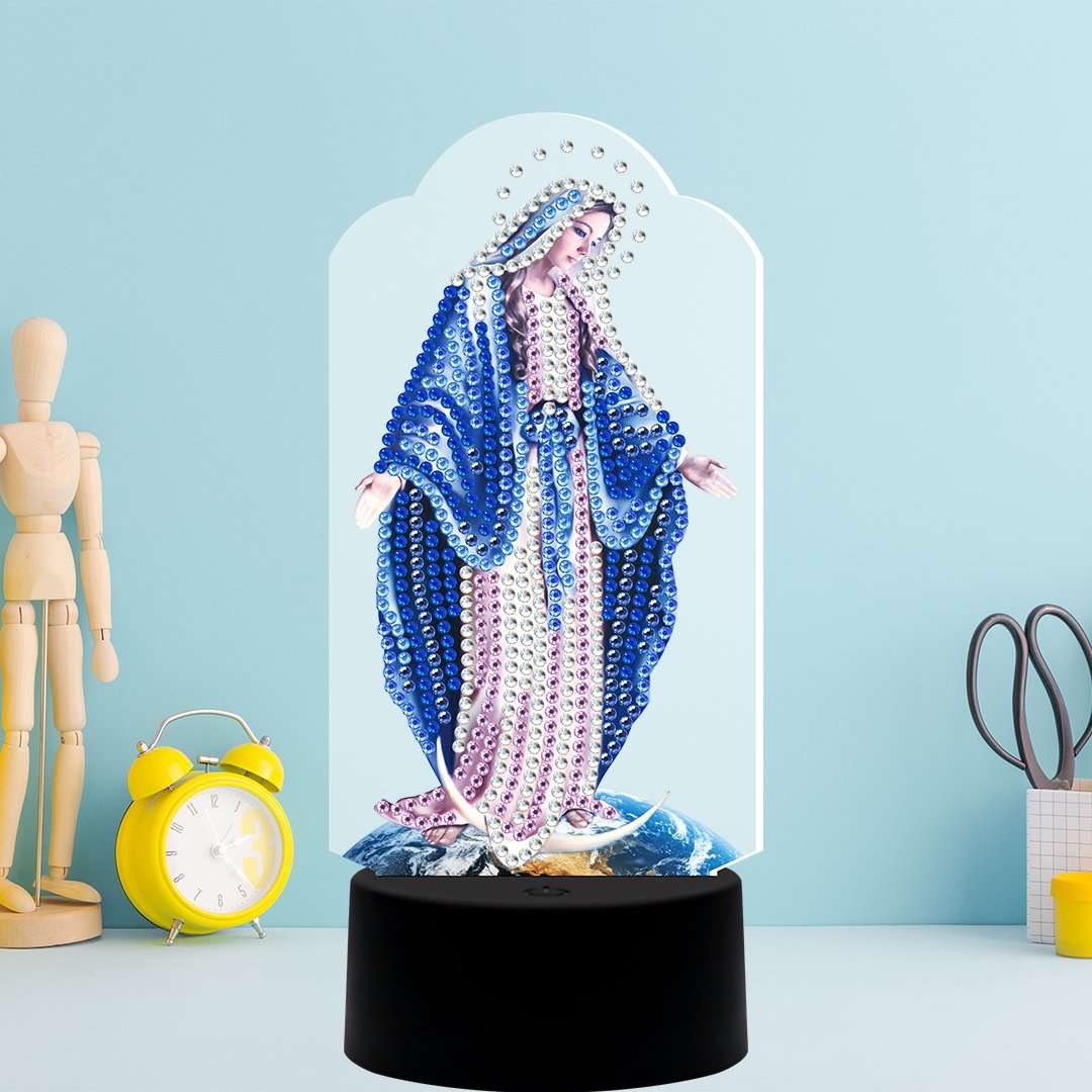 Diamond Painting Lampje Heilige Maria