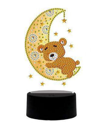 DP Lampe Teddybär Mond Diamond Painting Leuchte