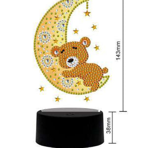 DP Lampe Teddybär Mond Diamond Painting Leuchte, Bild 2