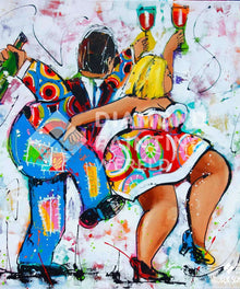 Fette Dame festlich | Exklusiv - Edition - Diamond Painting Motiv
