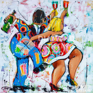 Fette Dame festlich | Exklusiv - Edition - Diamond Painting Motiv