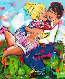 Fette Dame umarmt | Exklusiv - Edition - Diamond Painting Motiv