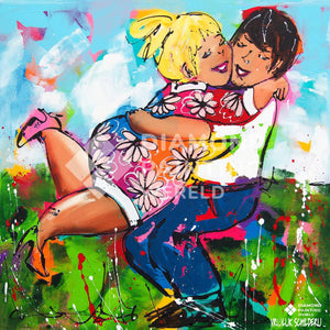 Fette Dame umarmt | Exklusiv - Edition - Diamond Painting Motiv