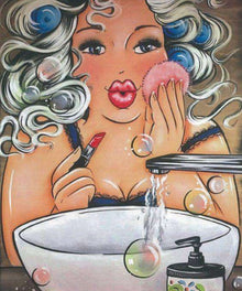 Dame im Bad Neuer Tag Diamond Painting