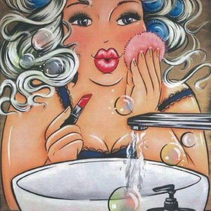 Dame im Bad Neuer Tag Diamond Painting
