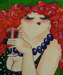 Dame mit roten Haaren Diamond Painting Motiv