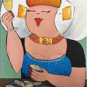 Dame mit Champagner und Austern Diamond Painting