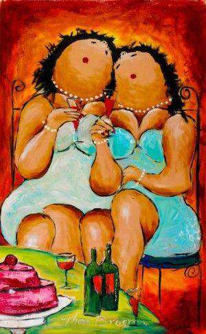 Damen mit Wein Diamond Painting mit Weingläsern