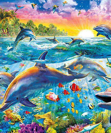 Delfine und tropische Fische Diamond Painting