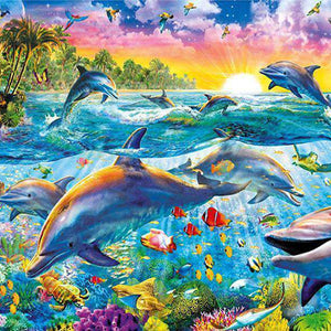 Delfine und tropische Fische Diamond Painting
