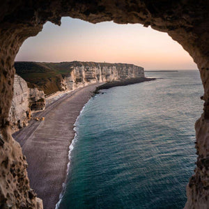 Normandie Klippenblick Diamond Painting mit Felsküste