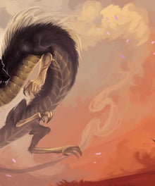 Fantasy-Drache Diamond Painting mit dunklem Drachen