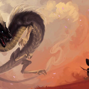 Fantasy-Drache Diamond Painting mit dunklem Drachen