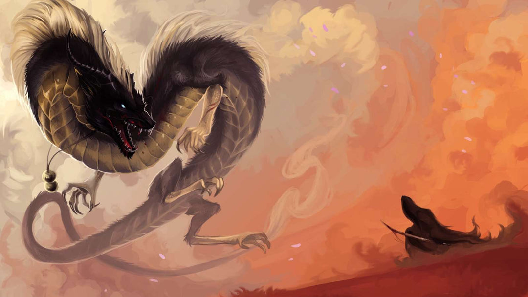 Fantasy-Drache Diamond Painting mit dunklem Drachen
