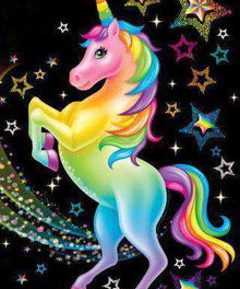 Einhorn bunt Diamond Painting mit Regenbogenfarben