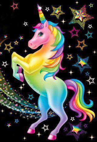 Einhorn bunt Diamond Painting mit Regenbogenfarben