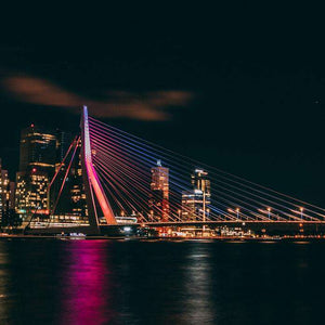 Erasmusbrücke Rotterdam Diamond Painting bei Nacht