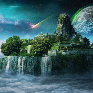 Schloss in der Traumwelt Diamond Painting Fantasy-Landschaft