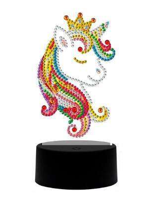 DP Lampe Fröhliches Einhorn Diamond Painting Leuchte