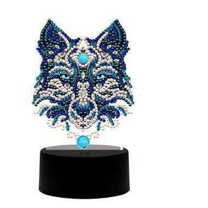 DP Licht Göttlicher Wolf Diamond Painting Leuchte