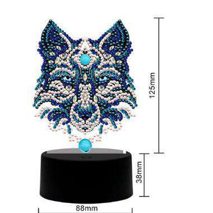 DP Licht Göttlicher Wolf Diamond Painting Leuchte, Bild 2