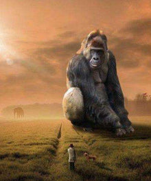 Gorilla in der Savanne Diamond Painting