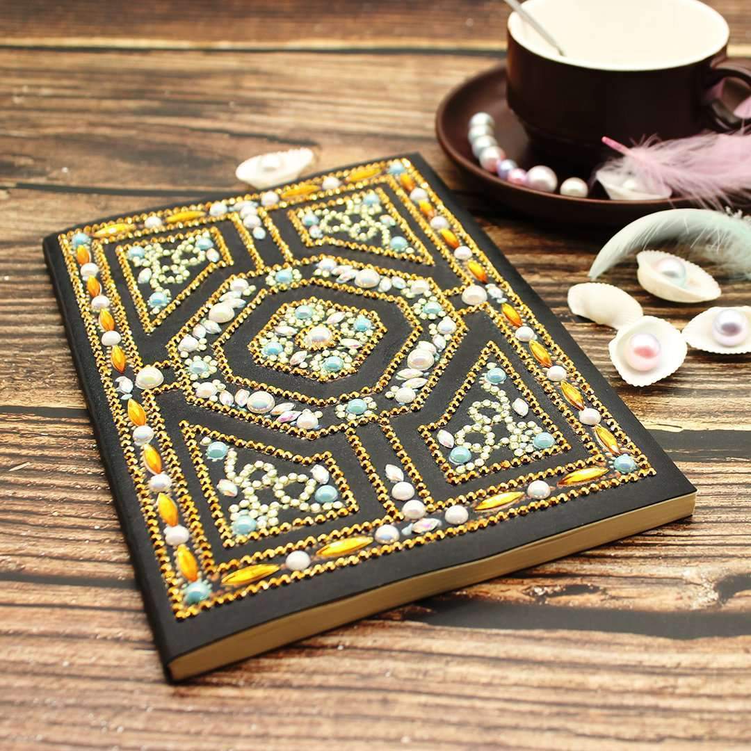 Royal Gold Diamond Painting Notizbuch Motiv