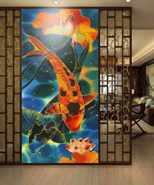 Goldfische Großformat Diamond Painting mit Koi-Fischen