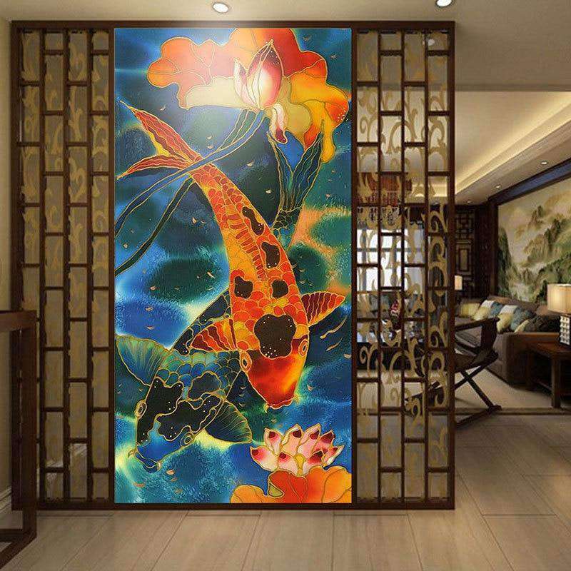 Goldfische Großformat Diamond Painting mit Koi-Fischen