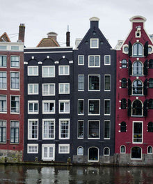 Grachtenhäuser in Amsterdam Diamond Painting am Kanal