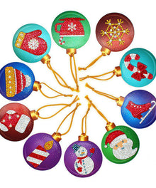 Weihnachtsschmuck 10 Stück Diamond Painting Anhänger