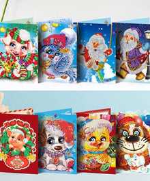Weihnachtskarten Set #1 Diamond Painting 8 Stück